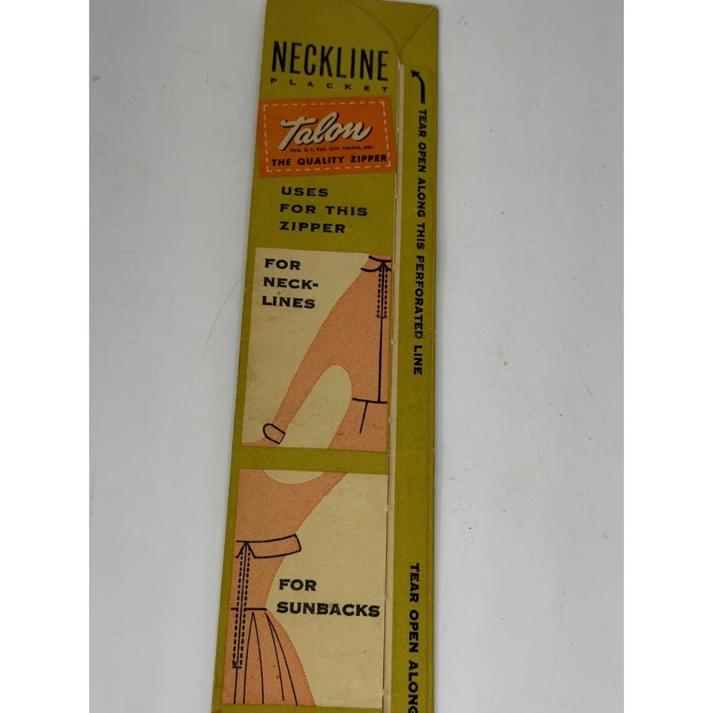 VTG Talon Zipper Baby Blue 6 Inch Style 110 Neckline‎ Placket Sewing Fastener